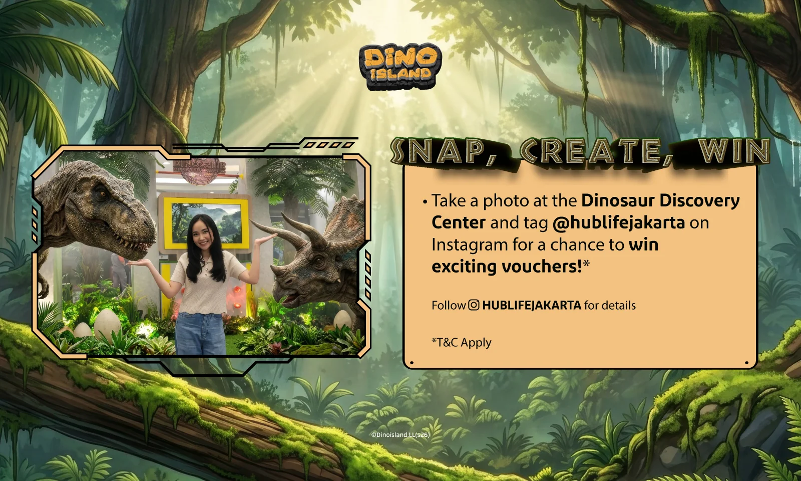ROAR & WIN AT HUBLIFE! Dinosaur Photo Competition 2026 - Hublife Taman Anggrek ROAR & WIN AT HUBLIFE! Dinosaur Photo Competition 2026 - Hublife Taman Anggrek
